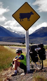 Cycling and Road Sign - Photographer: Roy Sinclair