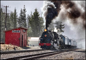 Train - Cass, South Island - Photographer: Roy Sinclair
