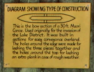 Diagram of 30ft Maori War Canoe, Buried Village, Rotorua