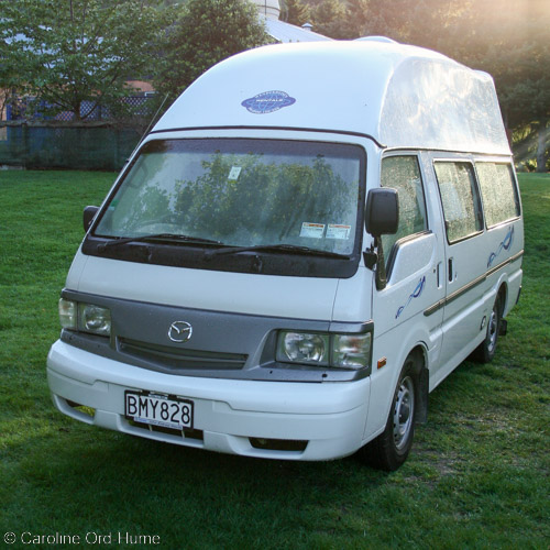 2 Berth Campervan with Self-Contained Shower and Toilet Facilities, Otago Campsite, New Zealand