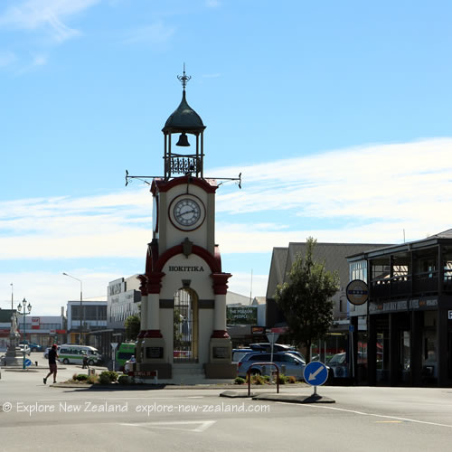 New Zealand Town, Hokitika Town Clock, South Island, New Zealand