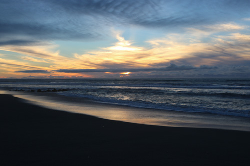 Sunset Photography Landscapes from Hokitika Beach, on the West Coast of the South Island, New Zealand