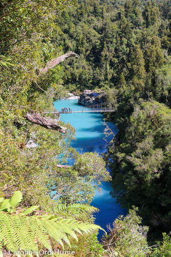 Hokitika Gorge Turquoise Water of Hokitika River and New Zealand Native Bush, West Coast, South Island
