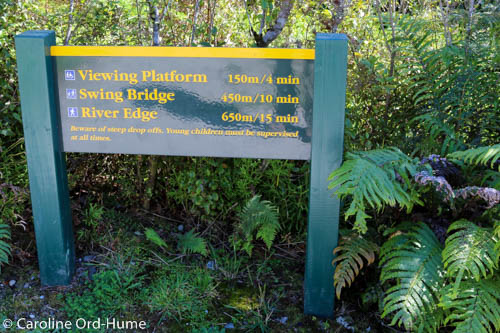 Hokitika Gorge Walk Distances, West Coast, New Zealand
