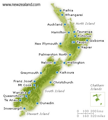 New Zealand Map With Place Names Map Of New Zealand New Zealand Map With Place Names Map Of New Zealand