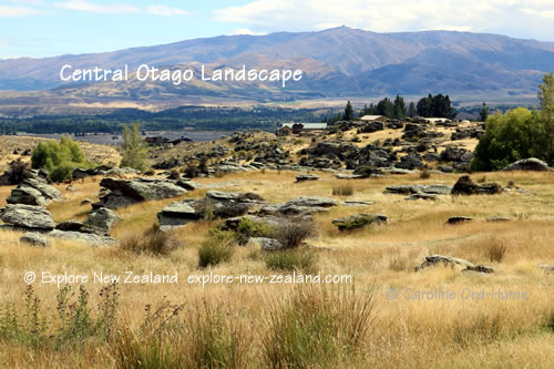 Central Otago Landscape View, New Zealand Central Otago Landscape View, New Zealand