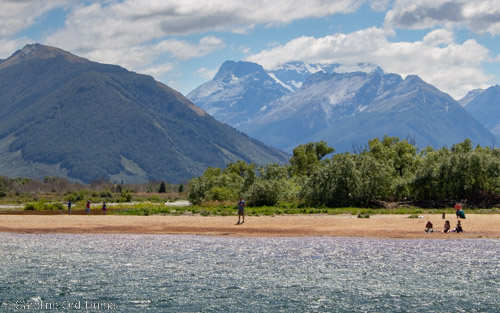 View Towards the Routeburn Track from Glenorchy, Otago, New Zealand