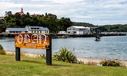 Oban sign, Stewart Island, Southland, New Zealand