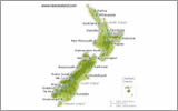 Map of New Zealand Regions