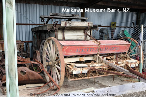 Historic Artefacts in Barn Behind Waikawa Museum New Zealand Historic Artefacts in Barn Behind Waikawa Museum New Zealand